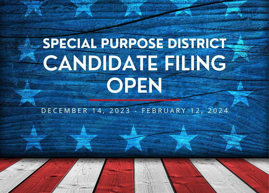 Candidate Filing Opens for Special Purpose District Elections